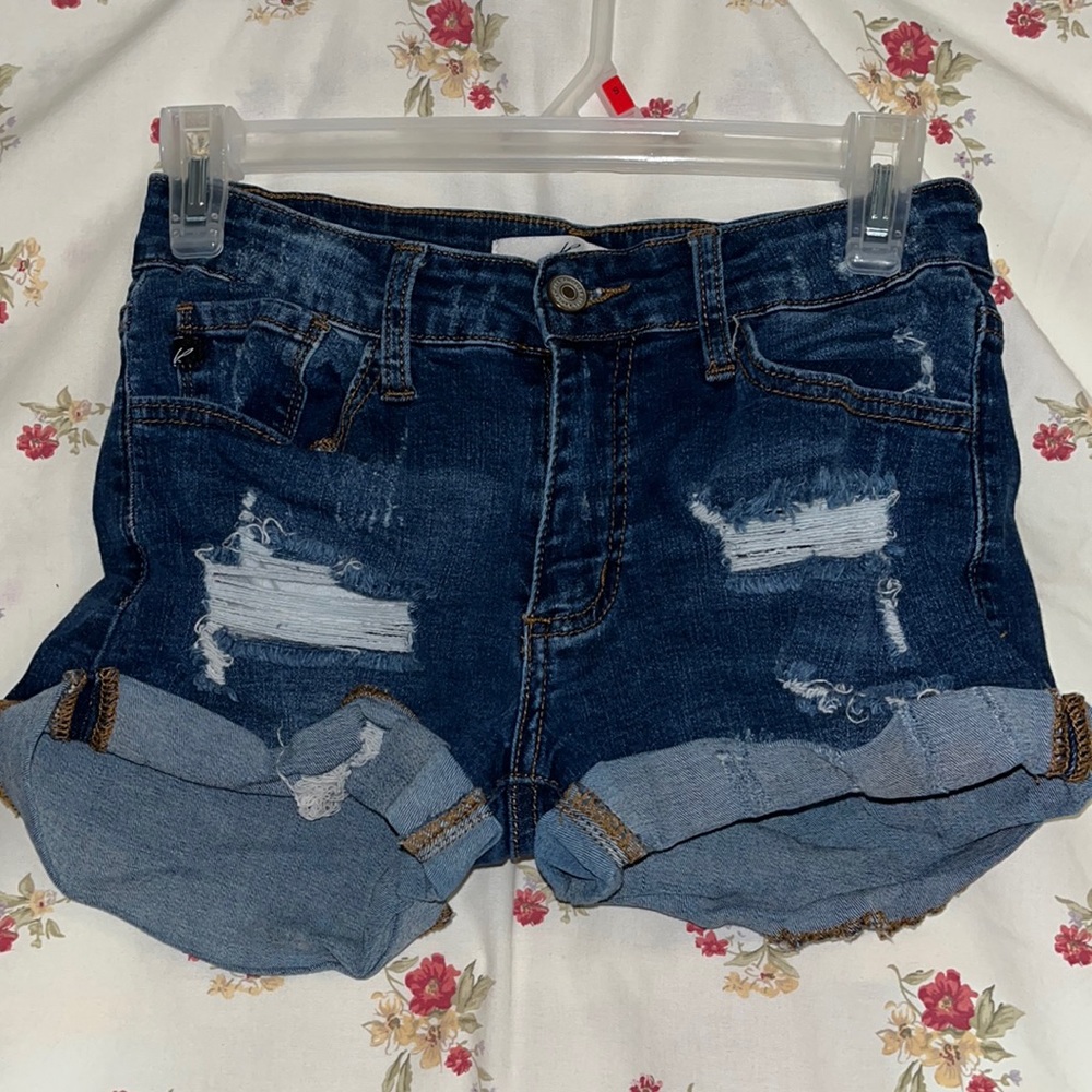 ripped denim shorts